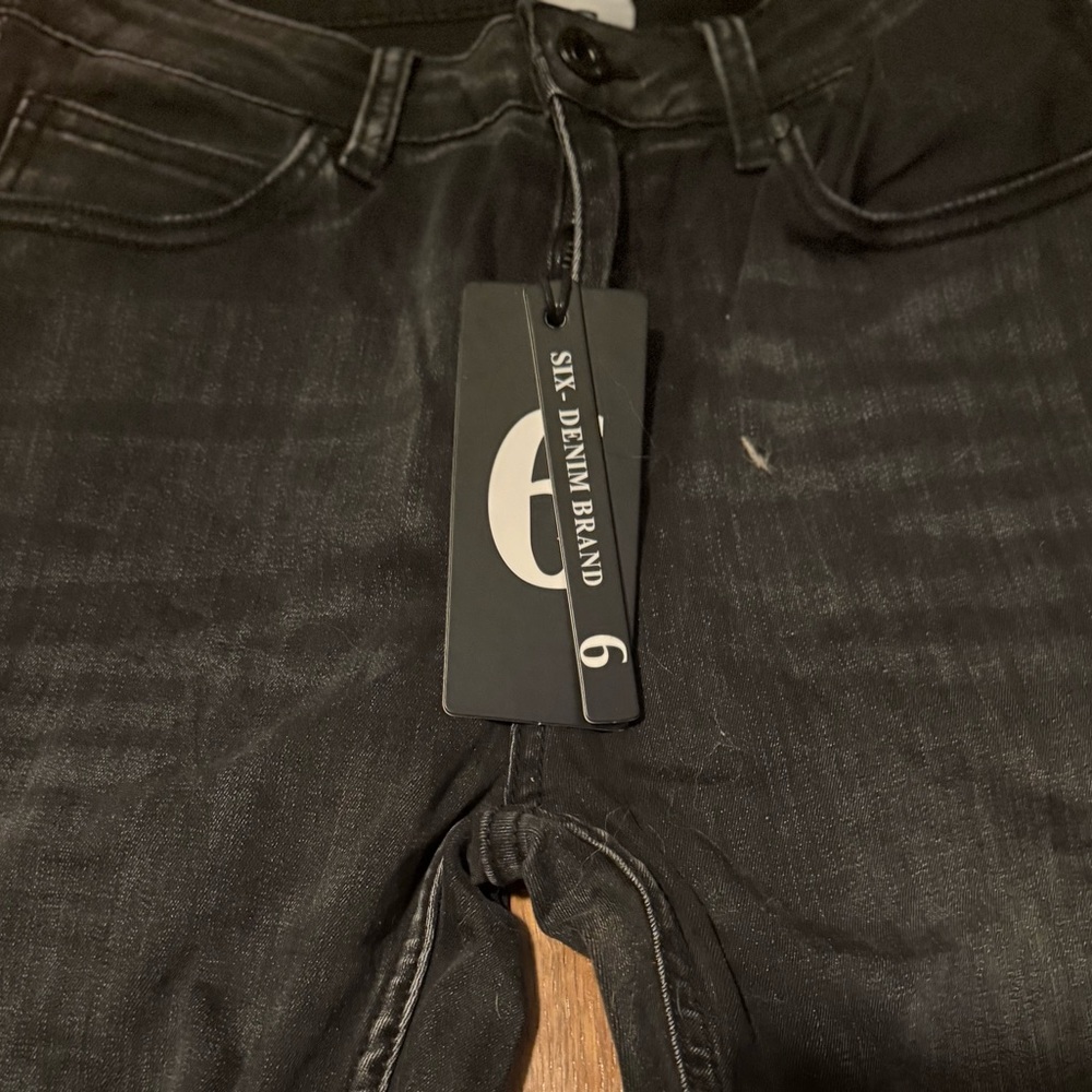 Black Skinny Jeans with Leopard-Trim Side Stripe - Picture 2 of 9